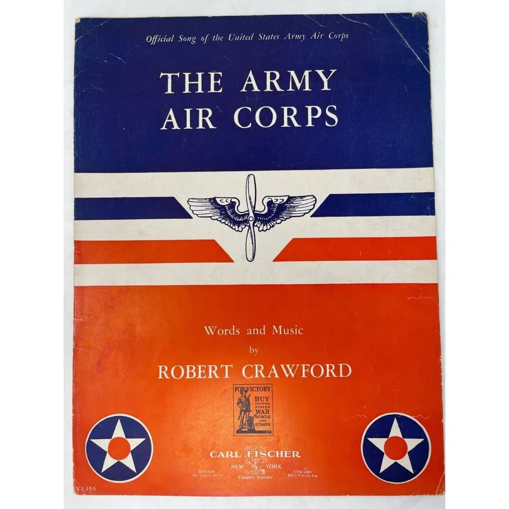 1939 Vintage The Army Air Corps Sheet Music Robert Crawford‎